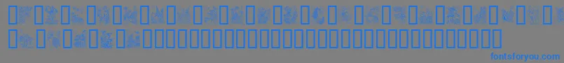 FlowerAndFairyAlphabet Font – Blue Fonts on Gray Background