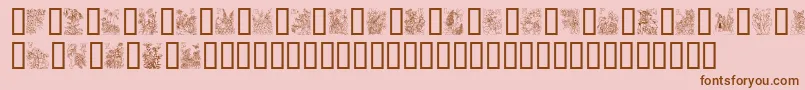 FlowerAndFairyAlphabet Font – Brown Fonts on Pink Background