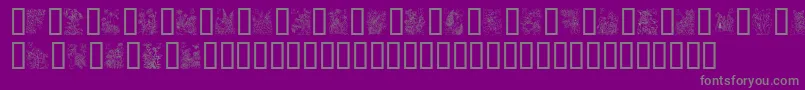 FlowerAndFairyAlphabet Font – Gray Fonts on Purple Background