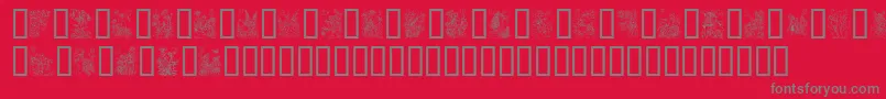 FlowerAndFairyAlphabet Font – Gray Fonts on Red Background