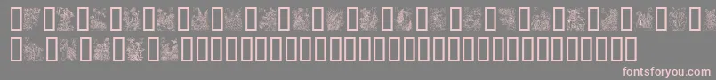 FlowerAndFairyAlphabet Font – Pink Fonts on Gray Background