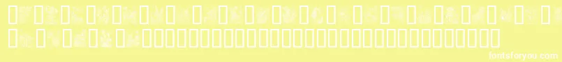 フォントFlowerAndFairyAlphabet – 黄色い背景に白い文字
