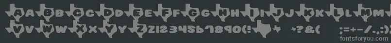 フォントTexas7 – 黒い背景に灰色の文字