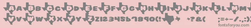 Texas7 Font – Gray Fonts on Pink Background