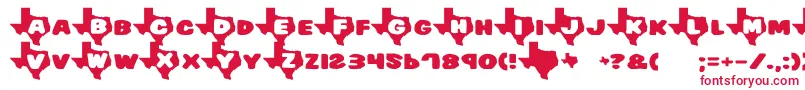 フォントTexas7 – 赤い文字