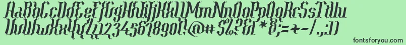 ContextScrambled Font – Black Fonts on Green Background