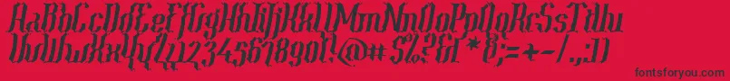ContextScrambled Font – Black Fonts on Red Background