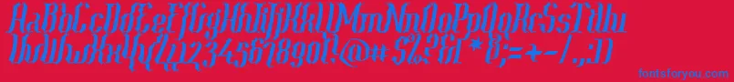 ContextScrambled Font – Blue Fonts on Red Background