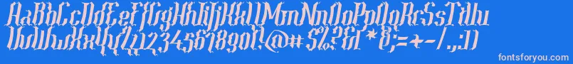 ContextScrambled Font – Pink Fonts on Blue Background