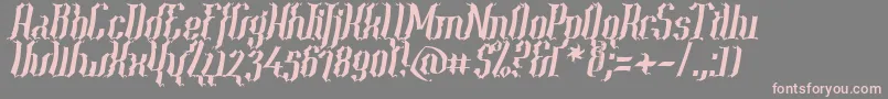 ContextScrambled Font – Pink Fonts on Gray Background