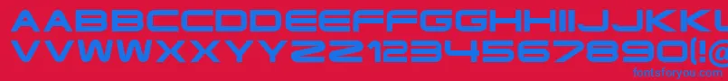 フォントTerminatorCyr4SemiExpandedBold – 赤い背景に青い文字