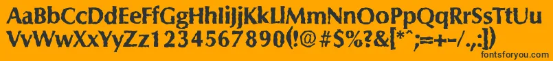 ColumbiarandomXboldRegular Font – Black Fonts on Orange Background