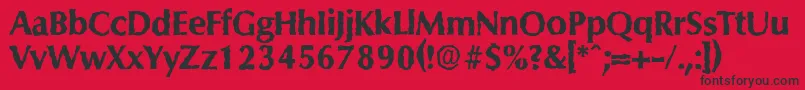 ColumbiarandomXboldRegular Font – Black Fonts on Red Background