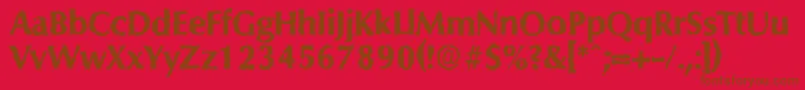 ColumbiarandomXboldRegular Font – Brown Fonts on Red Background