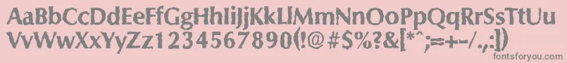 ColumbiarandomXboldRegular Font – Gray Fonts on Pink Background