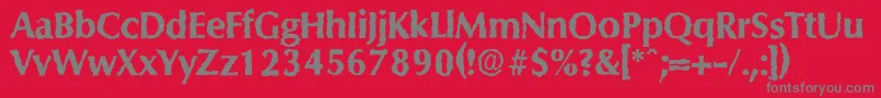 ColumbiarandomXboldRegular Font – Gray Fonts on Red Background
