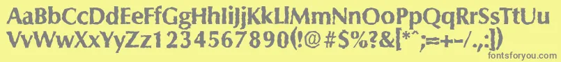 ColumbiarandomXboldRegular Font – Gray Fonts on Yellow Background