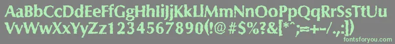 ColumbiarandomXboldRegular Font – Green Fonts on Gray Background