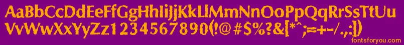 ColumbiarandomXboldRegular Font – Orange Fonts on Purple Background