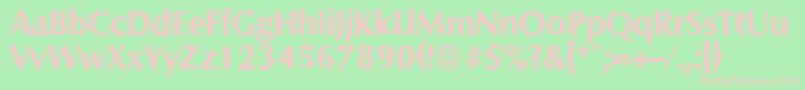 ColumbiarandomXboldRegular Font – Pink Fonts on Green Background