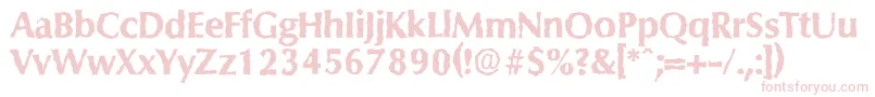 ColumbiarandomXboldRegular Font – Pink Fonts on White Background