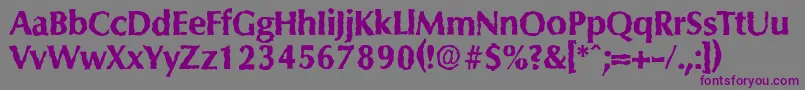 ColumbiarandomXboldRegular Font – Purple Fonts on Gray Background