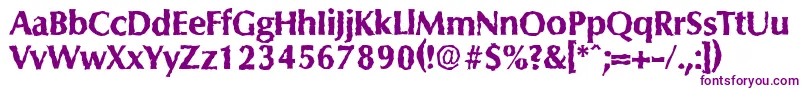 ColumbiarandomXboldRegular Font – Purple Fonts on White Background