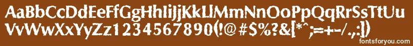 ColumbiarandomXboldRegular Font – White Fonts on Brown Background