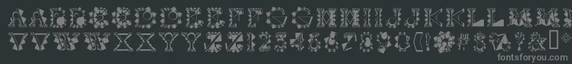 Więcej informacji o czcionce Vtcrystalbalzacsplines Czcionka Vtcrystalbalzacsplines – szare czcionki na czarnym tle