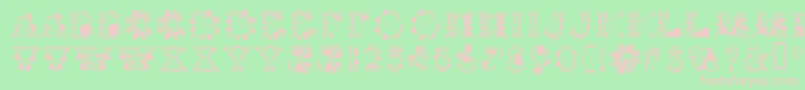 Vtcrystalbalzacsplines Font – Pink Fonts on Green Background