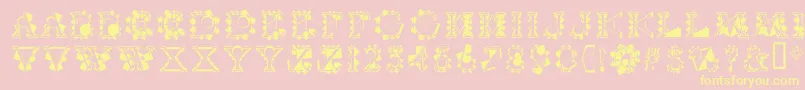 More about Vtcrystalbalzacsplines Font Vtcrystalbalzacsplines Font – Yellow Fonts on Pink Background