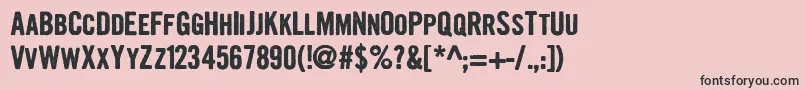GrowlyGrin Font – Black Fonts on Pink Background