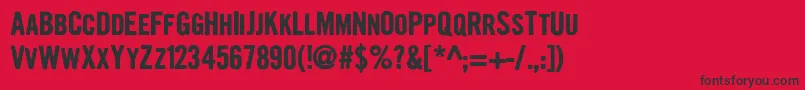 GrowlyGrin Font – Black Fonts on Red Background