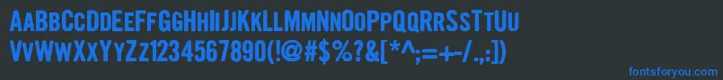 GrowlyGrin Font – Blue Fonts on Black Background