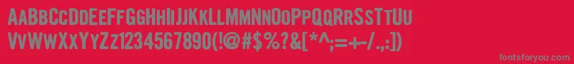 GrowlyGrin Font – Gray Fonts on Red Background