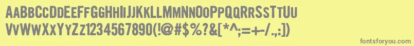 GrowlyGrin Font – Gray Fonts on Yellow Background
