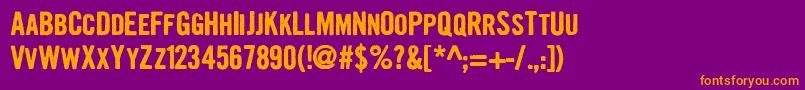 GrowlyGrin Font – Orange Fonts on Purple Background