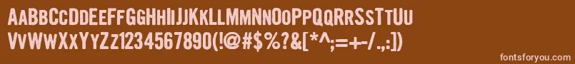 GrowlyGrin Font – Pink Fonts on Brown Background