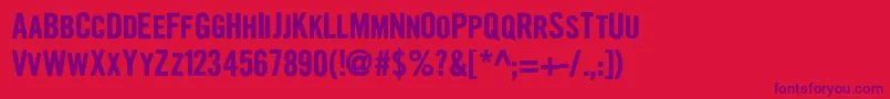 GrowlyGrin Font – Purple Fonts on Red Background