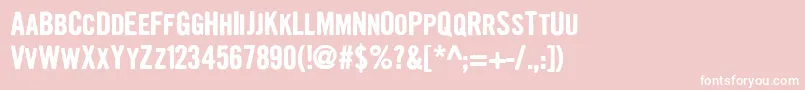 GrowlyGrin Font – White Fonts on Pink Background