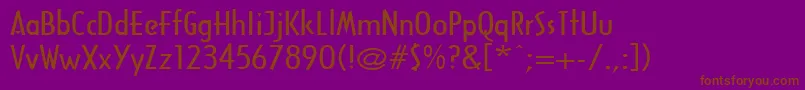 ArcanebroadRegular Font – Brown Fonts on Purple Background