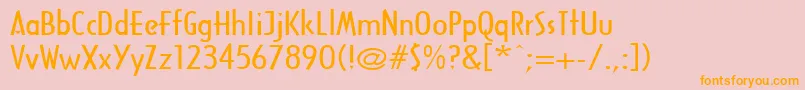 ArcanebroadRegular Font – Orange Fonts on Pink Background