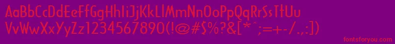 ArcanebroadRegular Font – Red Fonts on Purple Background