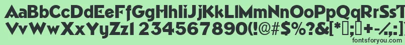 Tricornedisplayssk Font – Black Fonts on Green Background