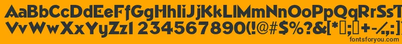 Tricornedisplayssk Font – Black Fonts on Orange Background