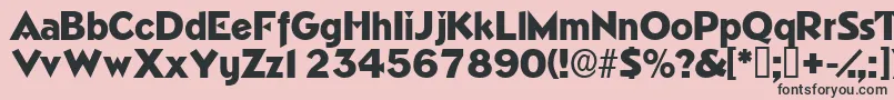 Tricornedisplayssk Font – Black Fonts on Pink Background