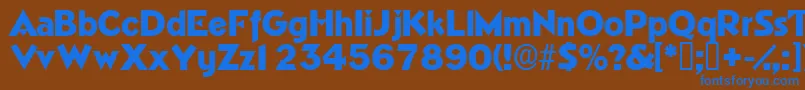 Tricornedisplayssk Font – Blue Fonts on Brown Background