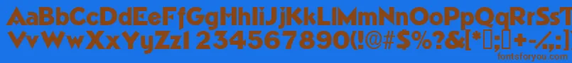 Tricornedisplayssk Font – Brown Fonts on Blue Background