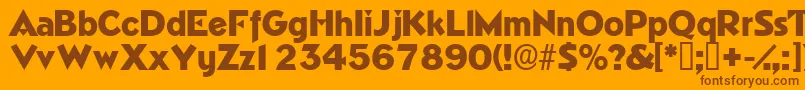 Tricornedisplayssk Font – Brown Fonts on Orange Background