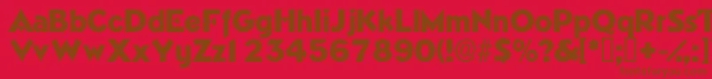 Tricornedisplayssk Font – Brown Fonts on Red Background